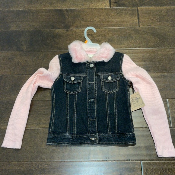 NWT Route 66 Denim and fur jacket - Picture 1 of 6